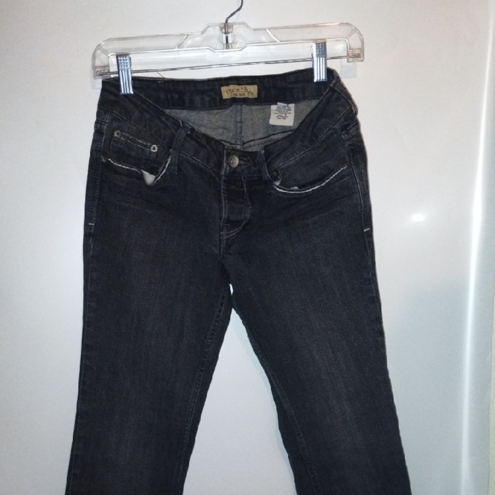 Paris Blues Women's Dark Gray Straight Leg Jeans